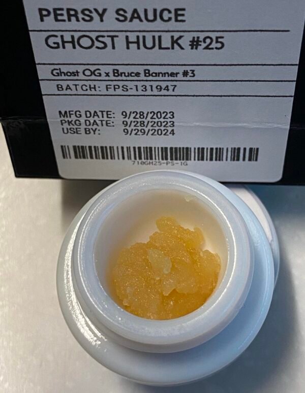 Persy Rosin Ghost Hulk #25 1 oz baller jar